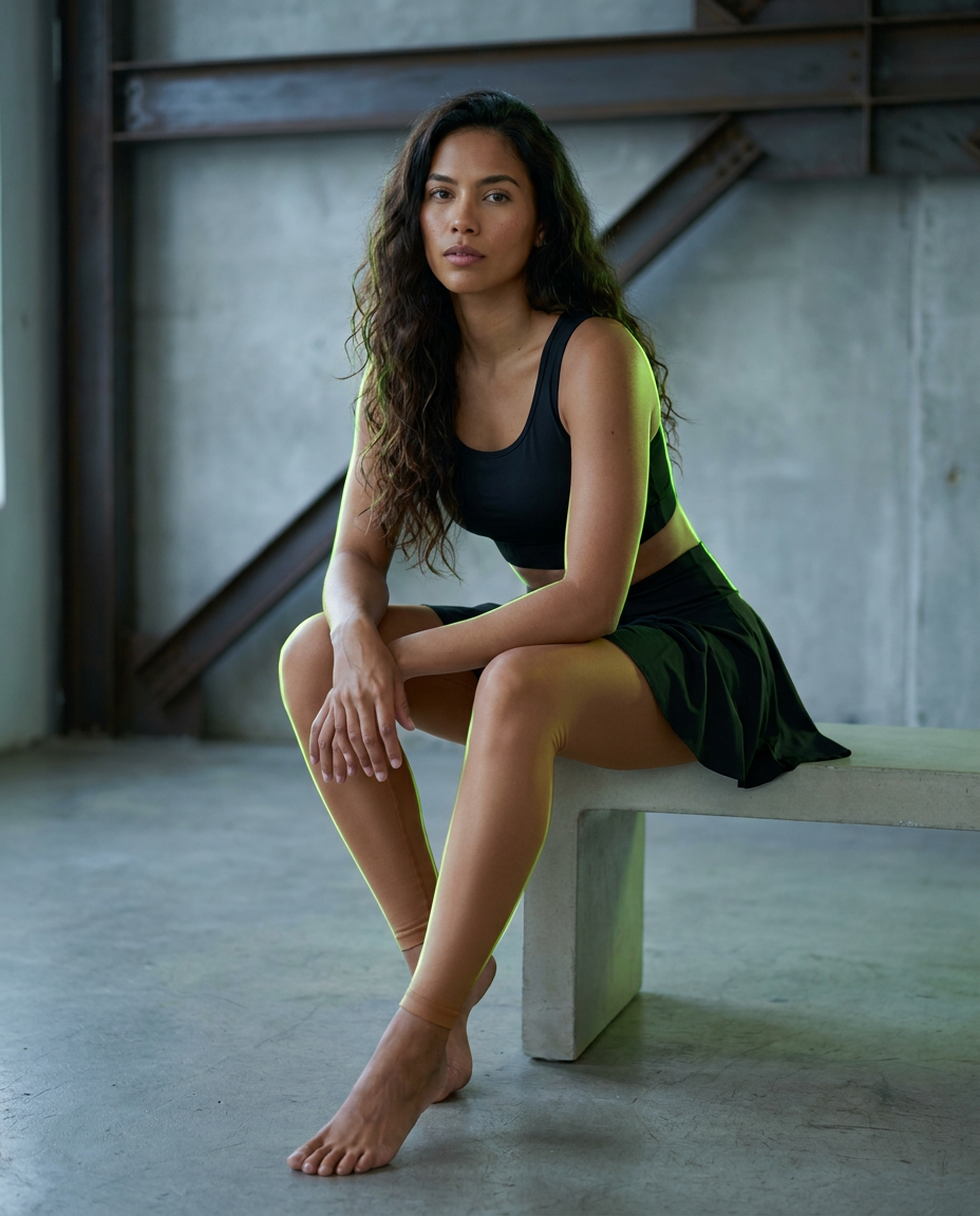 Dark Falda Short — Onyx